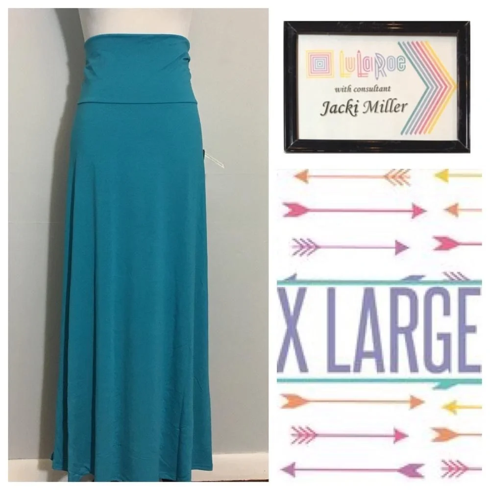 ๐2 for $30 LuLaRoe maxi teal - Picture 1 of 1